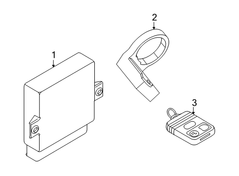 2012 Ford Transit Connect Anti-Theft Components Module Diagram for 9T1Z-15K600-B