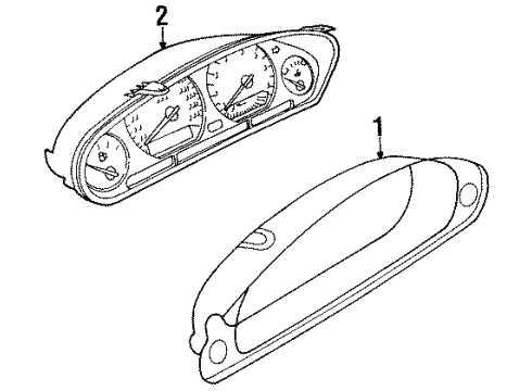 1996 BMW 318ti Instrument Gauges Instrument Cluster Diagram for 62108379819