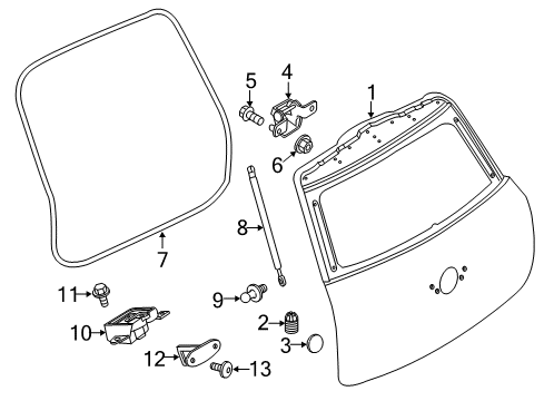 2016 Mini Cooper Countryman Back Door Protection Foil Diagram for 41003414146