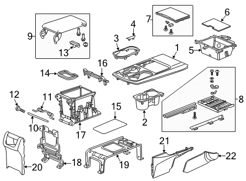 2013 Acura RDX Center Console Ring Assembly, Cup Holder (Chrome Plating) Diagram for 77235-TX4-A01ZA