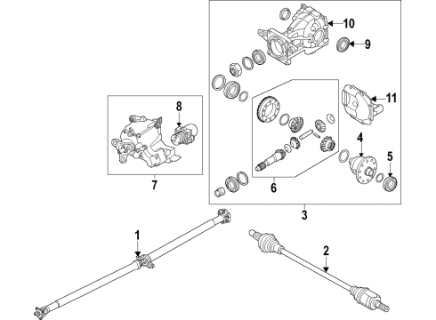 2016 Hyundai Tucson Rear Axle, Axle Shafts & Joints, Differential, Drive Axles, Propeller Shaft Boot Kit-Rear Axle Wheel Side Diagram for 49641-D3000