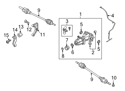 2019 Lincoln Nautilus Axle Components - Rear Differential Assembly Diagram for K2GZ-4000-R