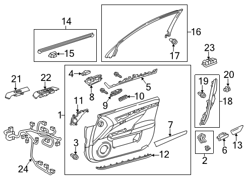 2020 Lexus GS F Power Seats Computer & Switch Assembly Diagram for 84070-33160