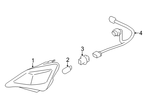 2013 Scion FR-S Bulbs Signal Lamp Diagram for SU003-02536