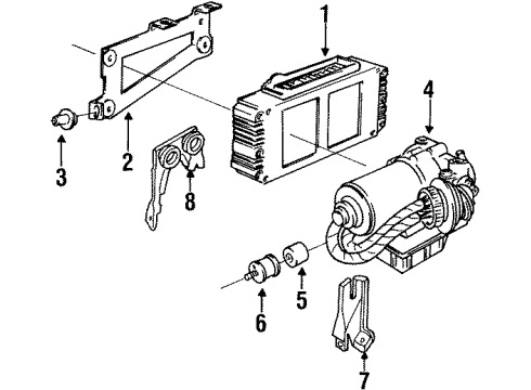 1999 BMW 328i Anti-Lock Brakes Rubber Mounting Diagram for 34511163072
