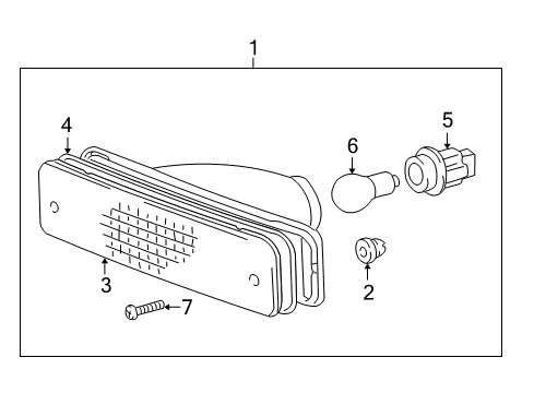 1996 Toyota 4Runner Signal Lamps Signal Lamp Assembly Diagram for 81510-35120