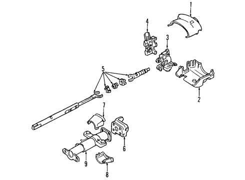 2004 Chevrolet S10 Steering Column, Steering Wheel & Trim, Housing & Components, Shroud, Switches & Levers Column Asm, Steering (Service) Diagram for 26109728