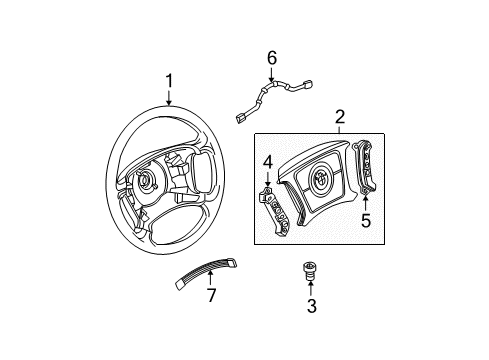 2001 BMW 325i Steering Column & Wheel, Steering Gear & Linkage Cruise Control Switch Diagram for 61316940139