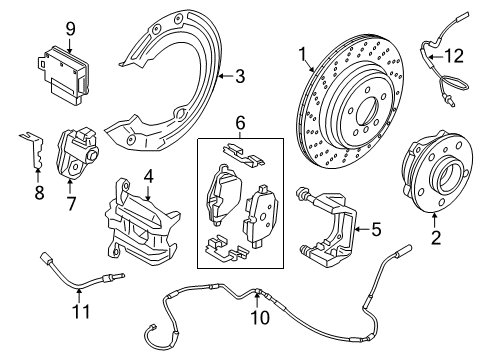 2020 BMW i8 Rear Brakes Brake Caliper Right Diagram for 34216870632