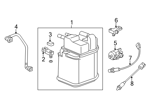 2014 Chevrolet Spark Emission Components Valve Asm-Evap Emission Canister Purge Solenoid Diagram for 25190568