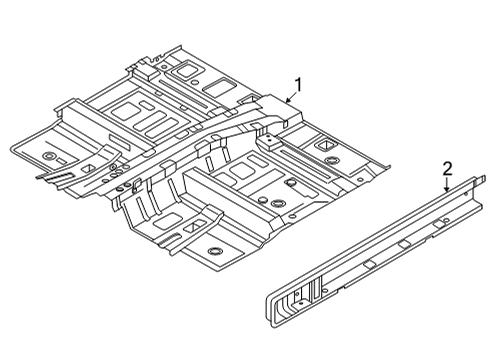 2021 Hyundai Santa Fe Floor PANEL ASSY-FLOOR, CTR Diagram for 65100-CL050