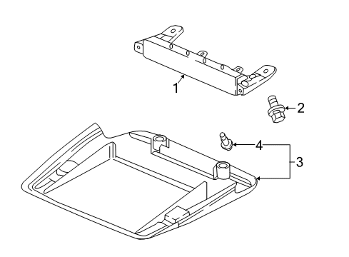 2018 Honda Civic High Mount Lamps Light, H/M Stop Diagram for 34270-TBG-A01