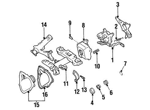 1995 Toyota Avalon Housing & Components Cover Sub-Assy, Steering Column Hole Diagram for 45025-41010