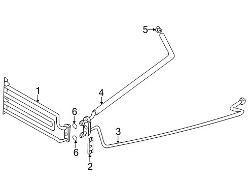 1998 BMW 740i Power Steering Oil Cooler Radiator Return Line Diagram for 32411091975