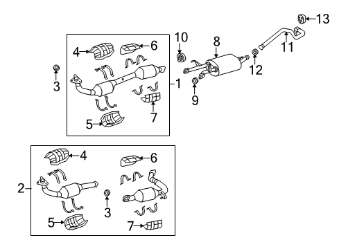 2014 Toyota Tundra Exhaust Components Front Pipe Diagram for 17450-0P290