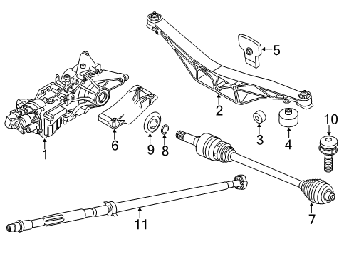 2020 BMW X2 Axle & Differential - Rear REAR AXLE DIFFERENTIAL WITH Diagram for 33109470035