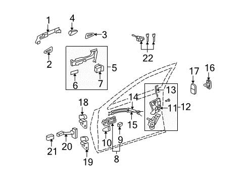 2010 Lexus LS460 Front Door Check Assy, Front Door Diagram for 68610-50042