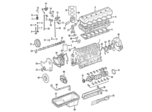 2008 Dodge Ram 2500 Fuel Induction - Diesel Components Engine Oil Cooler Diagram for 68015126AA