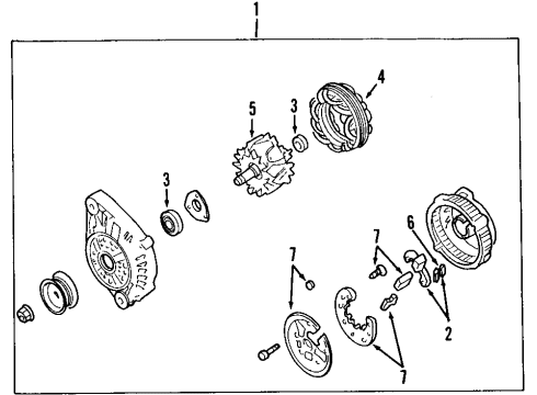 2004 Nissan Frontier Alternator ALTERNATOR Diagram for 23100-1Z600