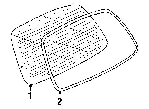 1995 Ford Windstar Lift Gate - Glass & Hardware Weatherstrip Diagram for F58Z-1642084-A