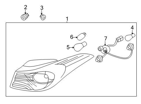 2013 Hyundai Elantra Bulbs Lamp Assembly-Rear Combination, RH Diagram for 92402-3Y000