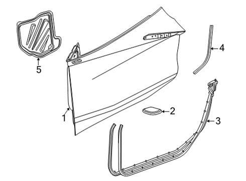 2020 Chevrolet Corvette Door & Components Tape Diagram for 84850197