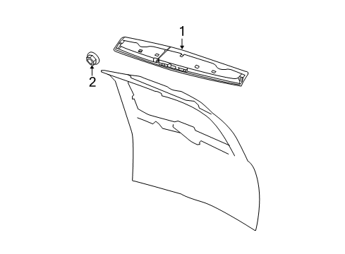 2012 Chrysler Town & Country Rear Spoiler Spoiler-LIFTGATE Diagram for 1SF62TZZAH