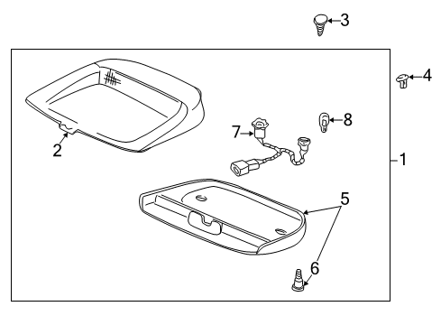 1996 Acura Integra High Mount Lamps Nut, Special (5MM) Diagram for 90321-ST7-003