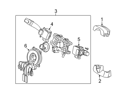 2003 Kia Sorento Switches Switch Assembly-Multifunction Diagram for 934003E260