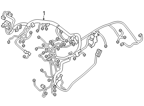 2013 Infiniti QX56 Wiring Harness Harness-Engine Room Diagram for 24012-3ZD0A
