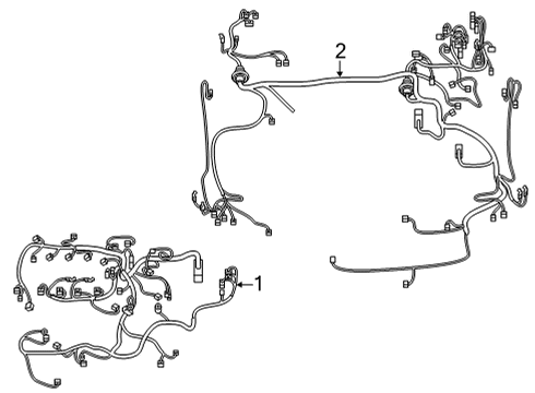 2022 Toyota Corolla Cross Wiring Harness Engine Harness Diagram for 82121-0A220