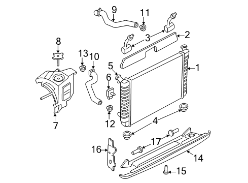 1998 Buick Regal Radiator & Components Cap Asm-Coolant Recovery Reservoir Diagram for 10285899