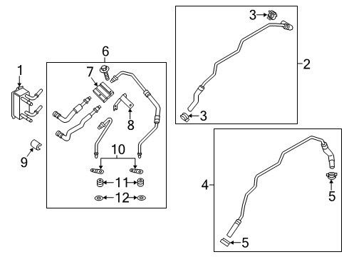 2014 Ford Fusion Oil Cooler Cooler Pipe Diagram for DG9Z-7R081-K