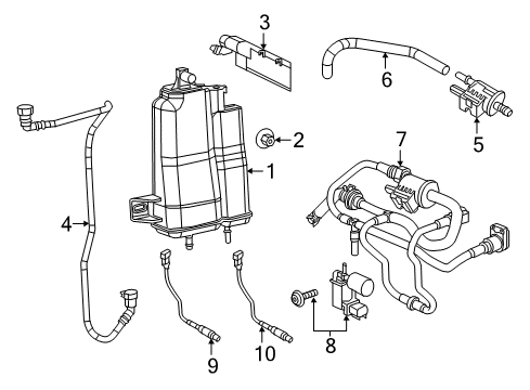 2016 Fiat 500X Emission Components SOLENOID-PURGE Control Diagram for 68270208AA