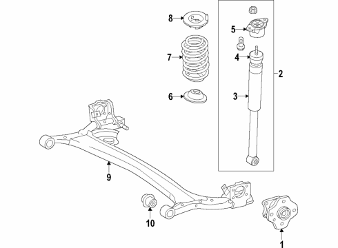 2020 Ford EcoSport Rear Axle, Suspension Components Coil Spring Diagram for GN1Z-5560-C