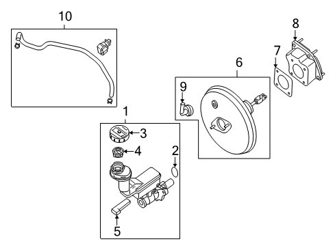 2012 Nissan Sentra Dash Panel Components Cylinder Brake Master Diagram for 46010-ZJ90A