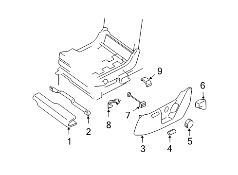 2005 Ford Expedition Power Seats Valance Diagram for 4L1Z-7862127-BAA