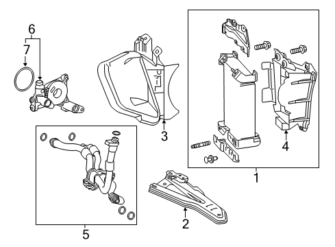 2015 Lexus RC F Engine Oil Cooler Duct, Engine Oil Cooler Air Diagram for 15731-38010