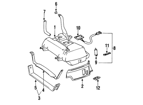 1991 Dodge Monaco Fuel System Components Fuel Pump Diagram for R4796804