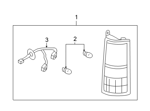 2014 Chevrolet Express 2500 Bulbs Tail Lamp Assembly Diagram for 84216114