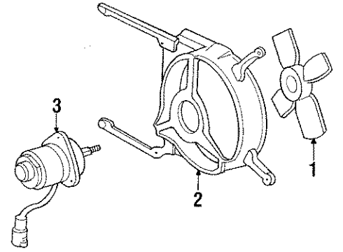 1985 Honda Accord Cooling Fan Motor, Cooling Fan Diagram for 19030-PD2-663