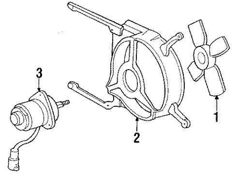 1985 Honda Accord Cooling Fan Fan, Cooling (Toyo) Diagram for 19020-PD2-004