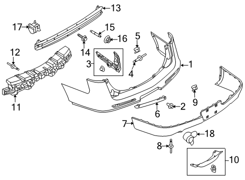 2011 Lincoln MKT Parking Aid Side Reinforcement Diagram for AE9Z-17D942-A