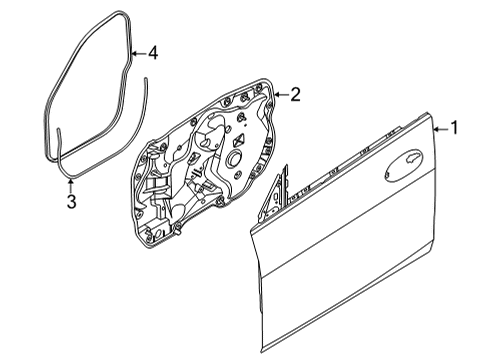 2021 BMW 228i xDrive Gran Coupe Door & Components EDGE PROTECTION, DOOR, FRONT Diagram for 51727483097