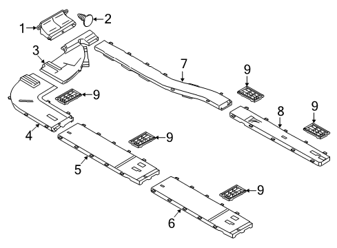 2019 Ford Transit-150 Ducts & Louver Outlet Duct Diagram for CK4Z-18491-B