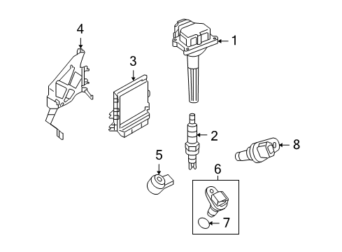 2014 Infiniti QX70 Powertrain Control Engine Control Module Diagram for 23710-3GW1A