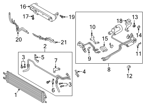 2020 Ford Police Interceptor Utility Oil Cooler Hose & Tube Assembly Diagram for L1MZ-7A031-G