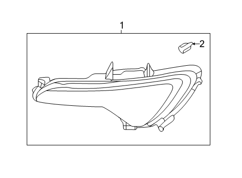 2012 Kia Sportage Bulbs Front Fog Lamp Assembly, Left Diagram for 922013W000