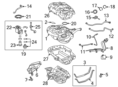 2012 Toyota Prius Plug-In Fuel System Components Suction Tube Diagram for 77209-47051