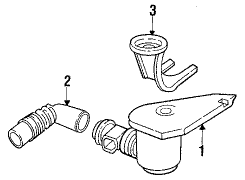 1986 Cadillac Cimarron Air Inlet Air Cleaner Diagram for 25095621